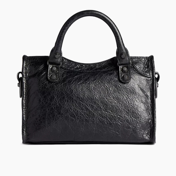 Balenciaga Le City Mini Crinkled Lambskin Leather Handbag - ACCEPTING OF… - Picture 4 of 13